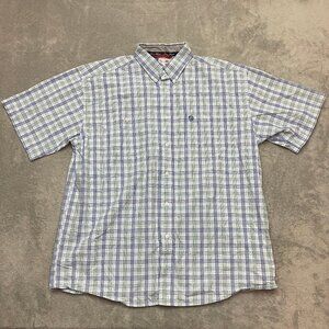 Wrangler George Strait 2XL Shirt Mens Short Sleeve Plaid Multicolor Cowboy